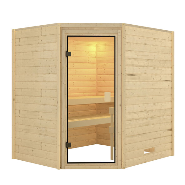 Sauna-Set Vera, naturbelassen mit Ofen 4,5 kW