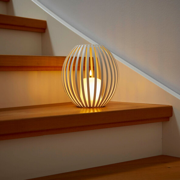 LED-Kerzenlaterne, weiß