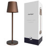 LED-Akku-Tischlampe Dinner Light classic, braun