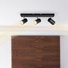 LED-Deckenstrahler 3er Spot, inkl. 3x GU10, schwarz