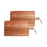 Akazienholz Schneidebretter, eckig, 2er Set
