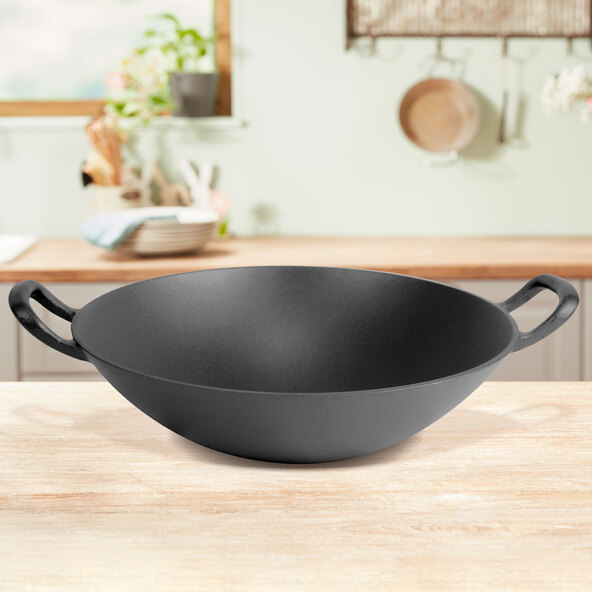 Wok aus Gusseisen, Ø 32 cm