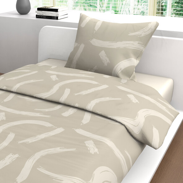 Bettwäsche Mako Satin, NG, beige
