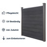 Home Deluxe WPCSichtschutzzaun V2 CALLADO grau ALDI
