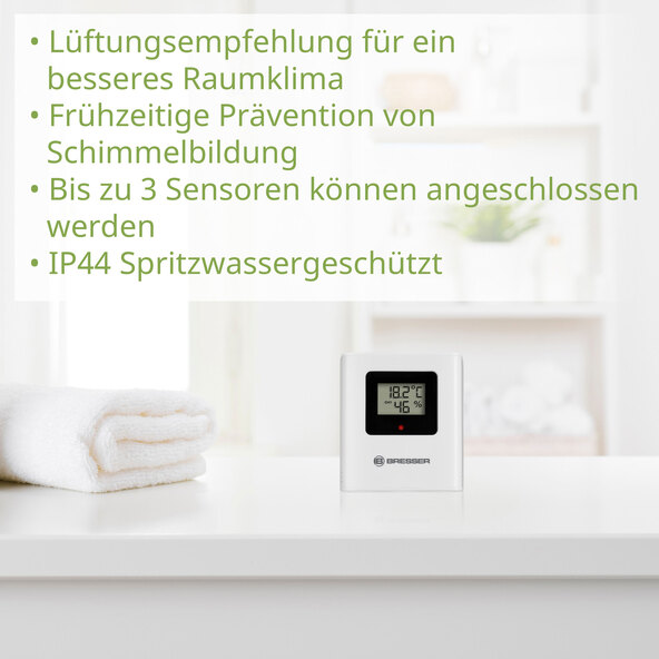 Funk-Wetterstation MeteoTemp TBH, horizontal