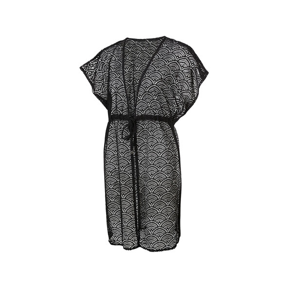 Damen Badebekleidung Kaftan, black, S/M