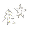 3D LED-Formen, Tanne und Stern 2er Set