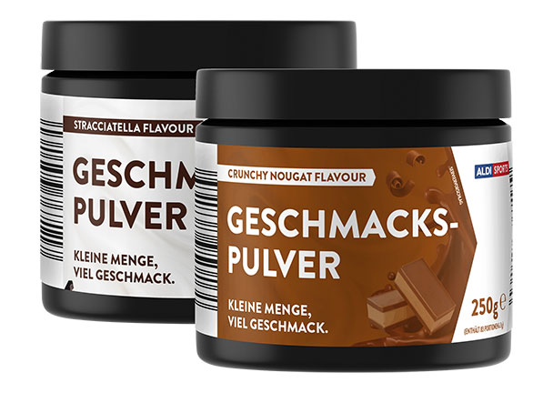 Geschmackspulver, Stracciatella & Crunchy Nougat, 2er Set (2 x 250g = 500g)