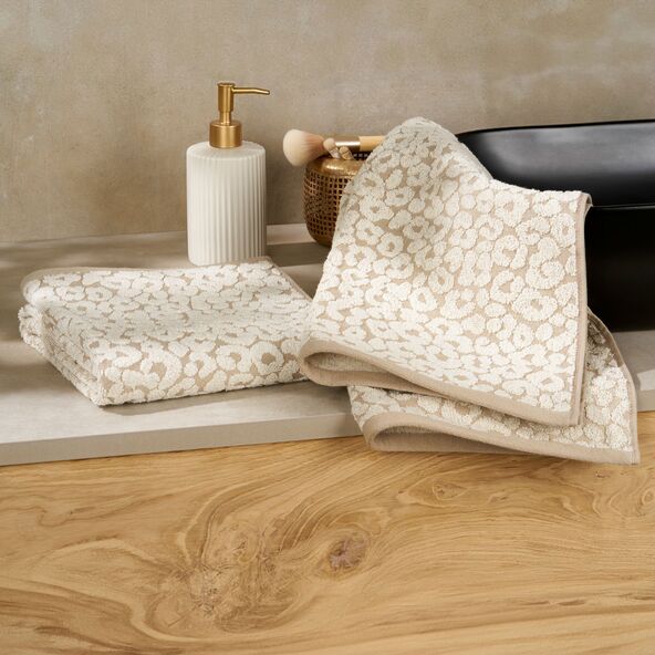 Frottierserie Square Handtuch Leopard, 2 x 2er Set
