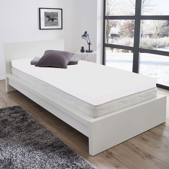 Supersoft Spannbetttuch für Topper, 90-100 x 200-220 cm, weiß
