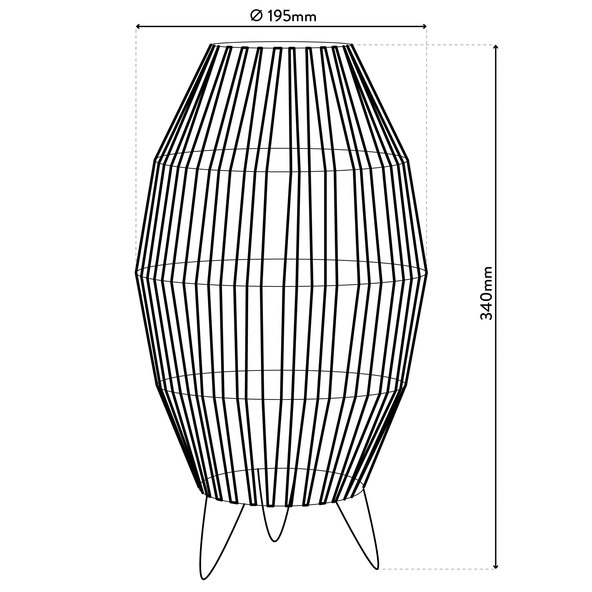 LED-Solarleuchte Korbinian, 34 x 19,5 cm