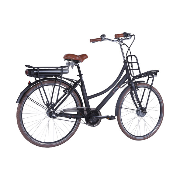 Alu-Elektro-City-Bike, Damen, schwarz