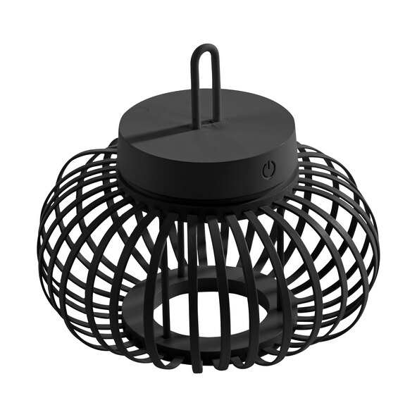 LED-Akku-Pendelleuchte Korga, schwarz, ⌀ 25 cm