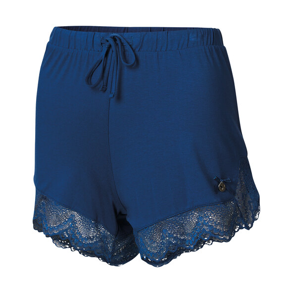 Damen Sommer Shorty Pyjama, navy, XS