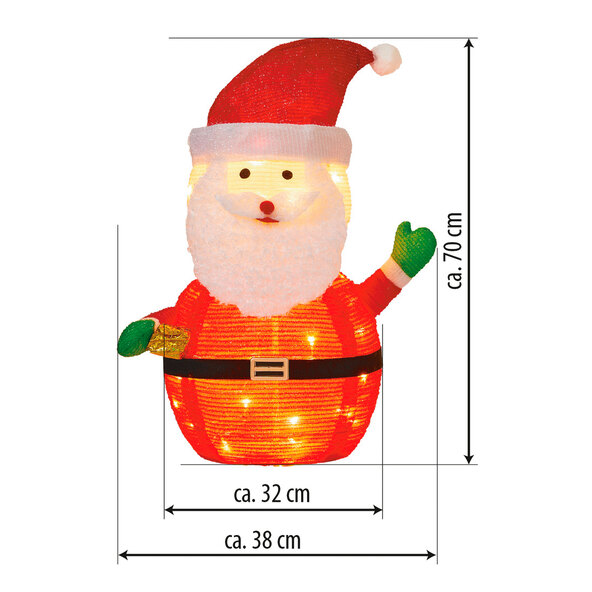 LED Weihnachtsfigur Weihnachtsmann