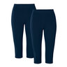 Caprihose, 2er Set, marine, 36/38