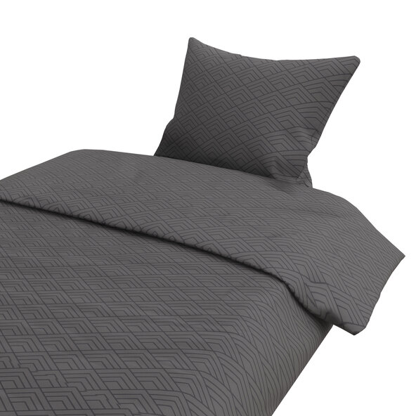 Bettwäsche Mako Satin, NG, dunkelgrau