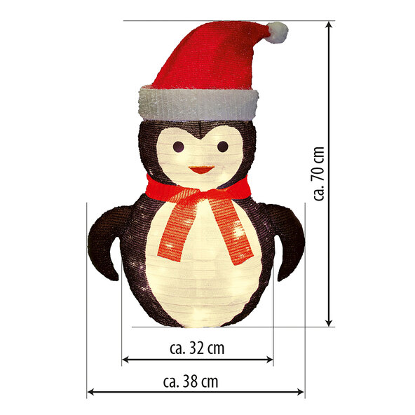 LED Weihnachtsfigur Pinguin