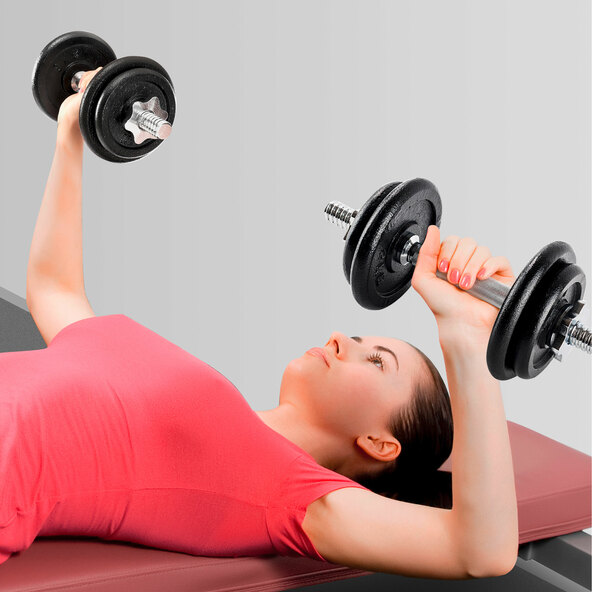 Kurz- und Langhantel-Set, 30 kg