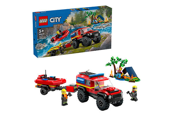 City Feuerwehrgeländewagen mit Rettungsboot 60412 productNameHtml