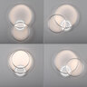 Alufarbene, runde LED-Deckenleuchte ASMINA mit schmalem Rand und zentraler, runder Lichtfläche, die ein helles, gleichmäßiges Licht abstrahlt.