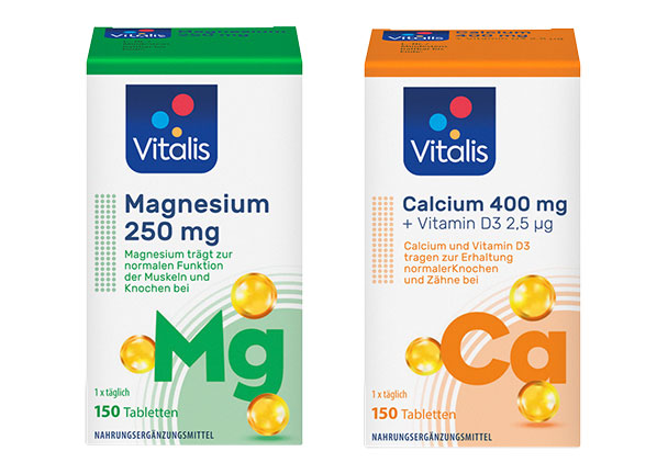 Magnesium und Calcium Tabletten im Bundle