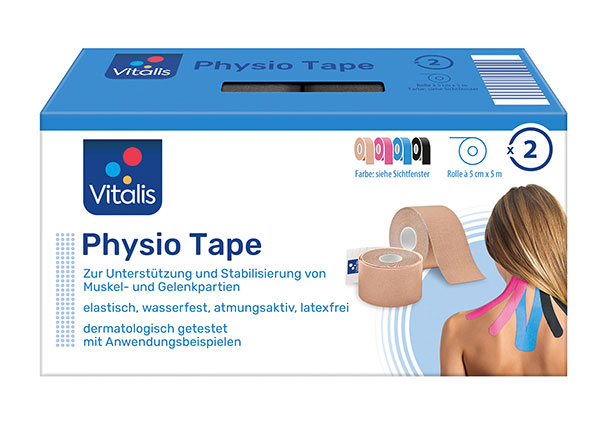 Physio Tape, 2er Set, schwarz