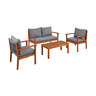 Holz-Lounge-Set, 4-tlg.