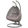 Polyrattan-Hängesessel Twin, grau