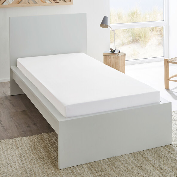 Supersoft Spannbetttücher bis 25 cm Höhe, 90-100 x 200-220 cm, weiß