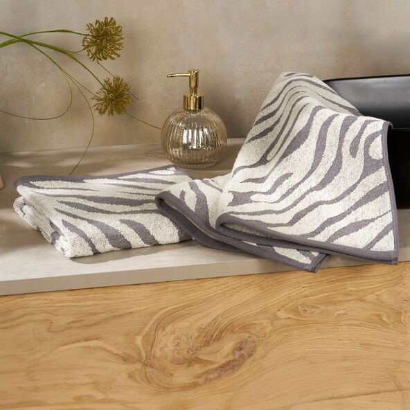 Frottierserie Square Handtuch Zebra, 2 x 2er Set