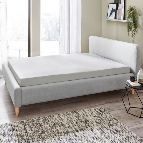 Feinbiber-Spannbetttuch, 90-100 x 200 cm, silber