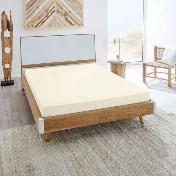 Supersoft Spannbetttücher bis 25 cm Höhe, 140-160 x 200-20 cm, creme