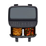 Doppel-Heißluftfritteuse (MD 11760), 2x 4,35 l, schwarz