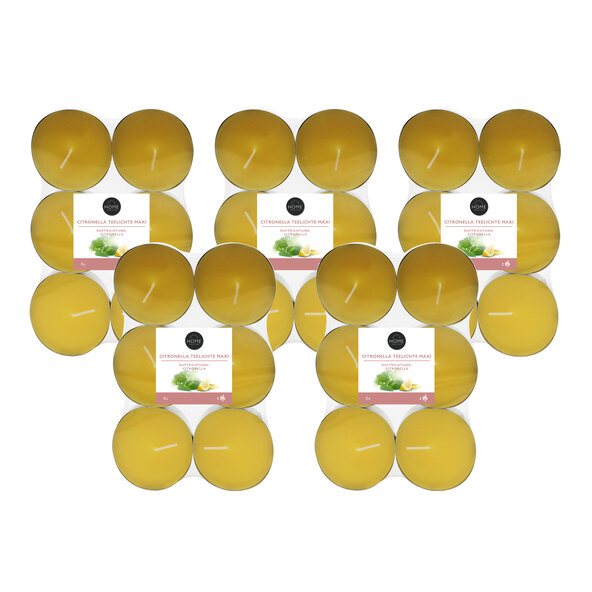 Citronella Teelichter, Maxi, 5er Set