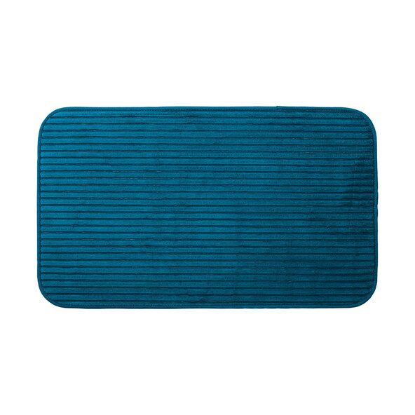 Badteppich Berlin in Cord Optik, 2er Set, 50 x 70 cm, petrol