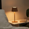 3 in 1 LED-Akku-Tischleuchte, braun-metallic