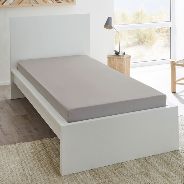 Supersoft Spannbetttücher bis 25 cm Höhe, 90-100 x 200-220 cm, grau