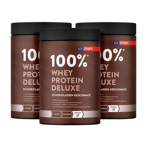 Whey Protein Deluxe 3er Set Schoko (3x 420g = 1.260g)