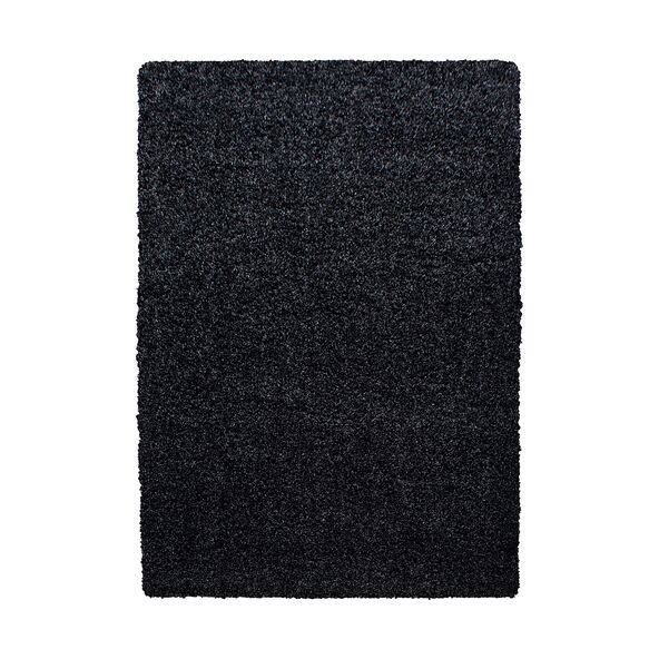 Hochflor Teppich, 80x150 cm, anthrazit