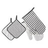 Ofenhandschuhe & Topflappen Set Japandi, grau