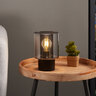 Premium Tischleuchte mit Rauchglas, inkl. 1 x E27
