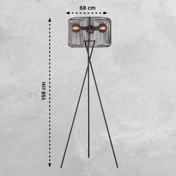 LED-Stehleuchte Cage, 12 W, 180 lm