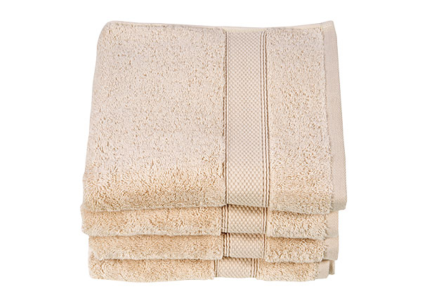 Frottier-Serie Hotel Handtuch, 4er Set, beige