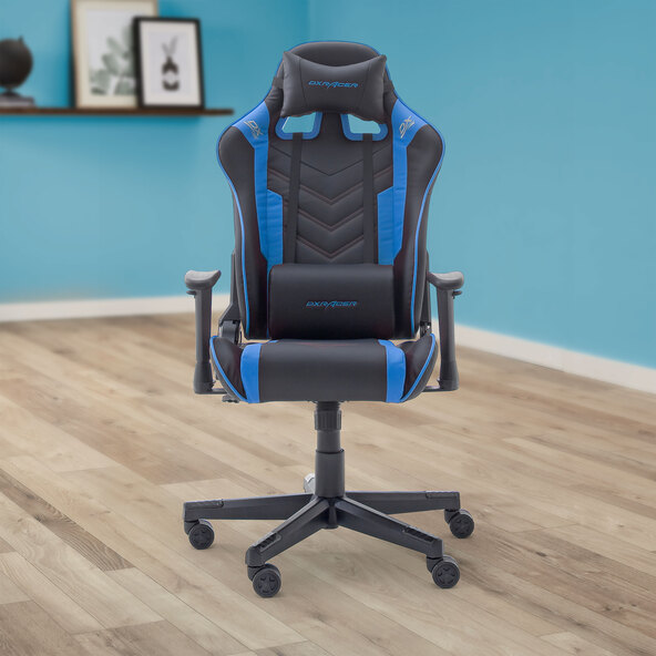 Gaming-Stuhl Chefsessel, schwarz-blau