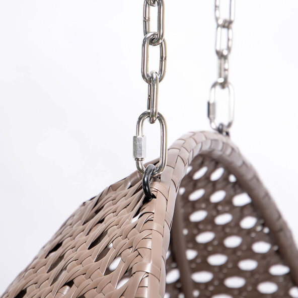 Polyrattan-Hängesessel Twin, braun