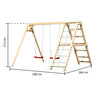 Doppelschaukel Felix mit Klettergerüst und Netzrampe