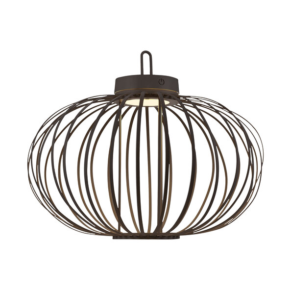 LED-Akku-Tisch- und Bodenleuchte Korga, schwarz, ⌀ 46 cm