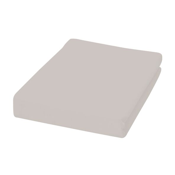 Leinen-Jersey Spannbetttuch, 90 x 200 cm, beige