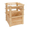 Lärchenholz-Hochbeet Premium L Natur, 66 x 66 x 73 cm